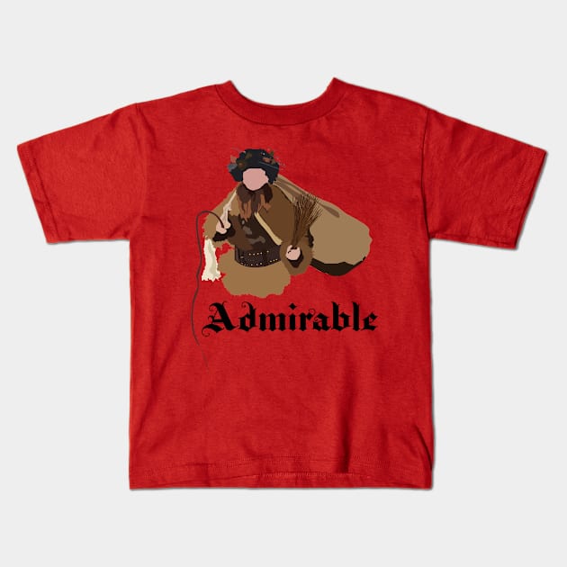 Dwight Schrute Admirable Belsnickel Art – The Office (black text) Kids T-Shirt by Design Garden